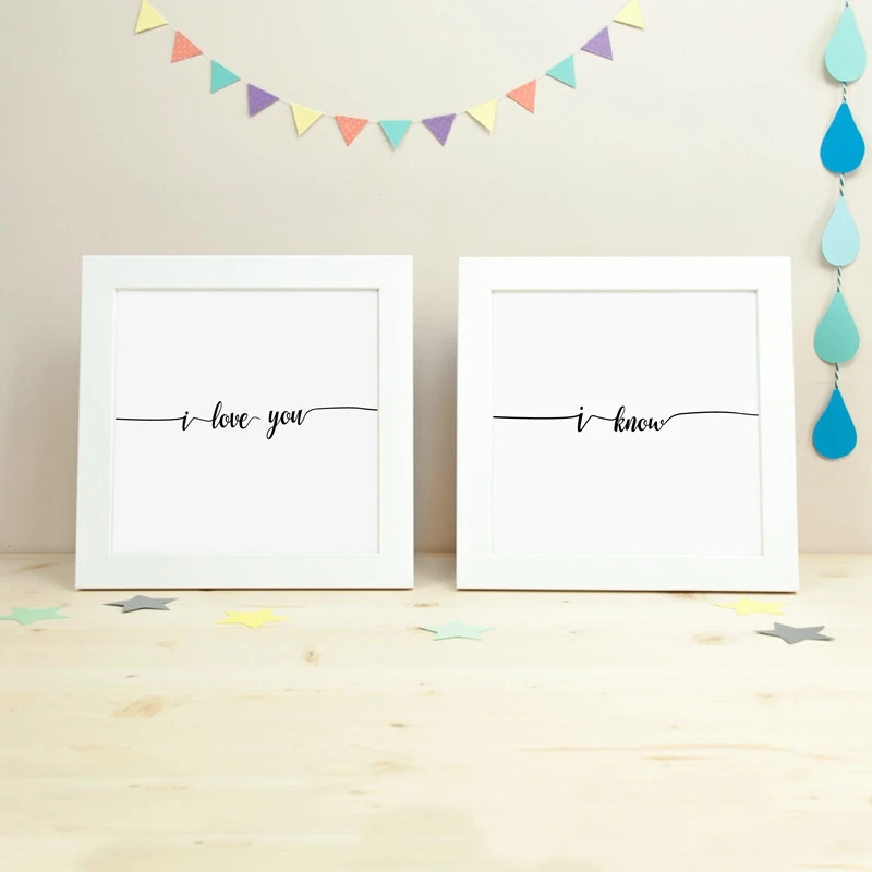Modern Minimalist Bedroom Print I Love You I Know Love Quote Canvas Painting Home Bedroom Wall Art Decor Valentine Gift
Modern Minimalist Bedroom Print I Love You I Know Love Quote Canvas Painting Home Bedroom Wall Art Decor Valentine Gift