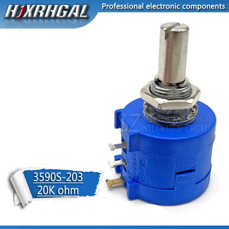 1 шт. 3590S-2-203L 3590 S 20 K ohm 203 3590S-2-203 3590S-203 прецизионный многоповоротный потенциометр 10