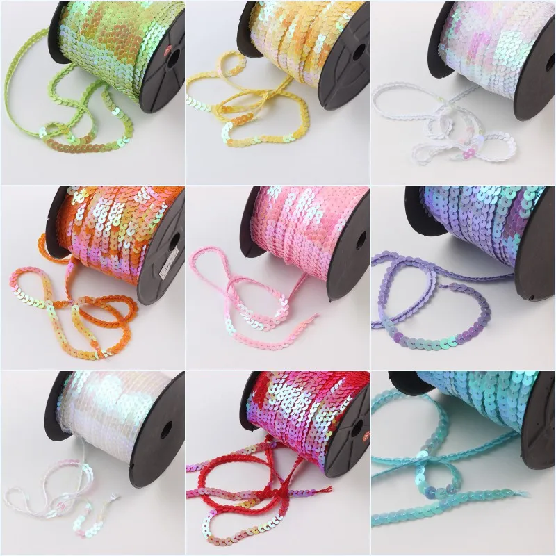 100Yards 6mm Flat Round Sequins Lace Ribbon Sewing onTrim, Spangle Paillettes Strings in Roll For Crafts,Women Cloth Accessories
100Yards 6mm Flat Round Sequins Lace Ribbon Sewing onTrim, Spangle Paillettes Strings in Roll For Crafts,Women Cloth Accessories