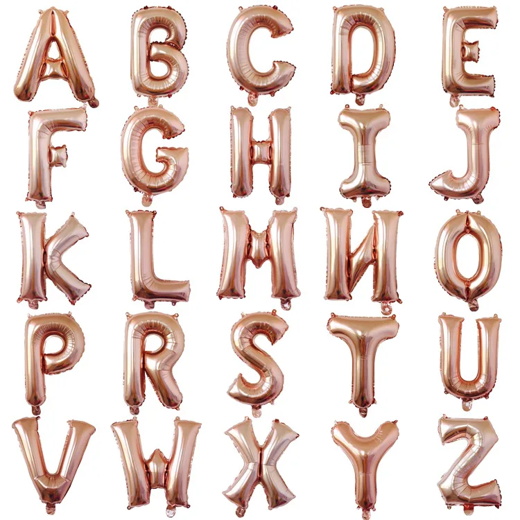 1pcs 16inch Rose Gold Alphabet Air Globos Kids Birthday Decorations Letter Balloon Anniversary Wedding Party Decor Balls
1pcs 16inch Rose Gold Alphabet Air Globos Kids Birthday Decorations Letter Balloon Anniversary Wedding Party Decor Balls