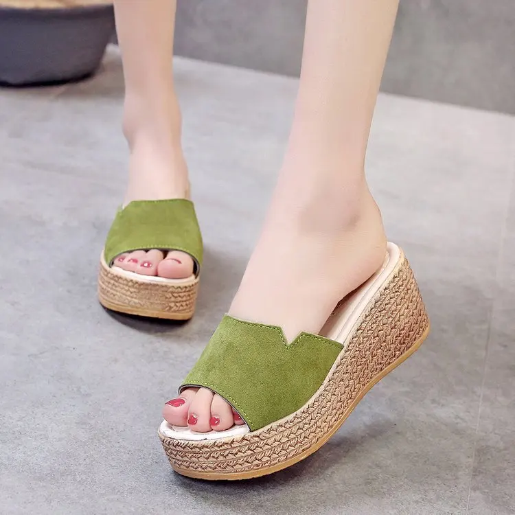 2019 Summer Women's Shoes Wedges slippers for Women Solid Color classics slippers Non-slip Beach Slippers Open toe EUR35-40
2019 Summer Women's Shoes Wedges slippers for Women Solid Color classics slippers Non-slip Beach Slippers Open toe EUR35-40
