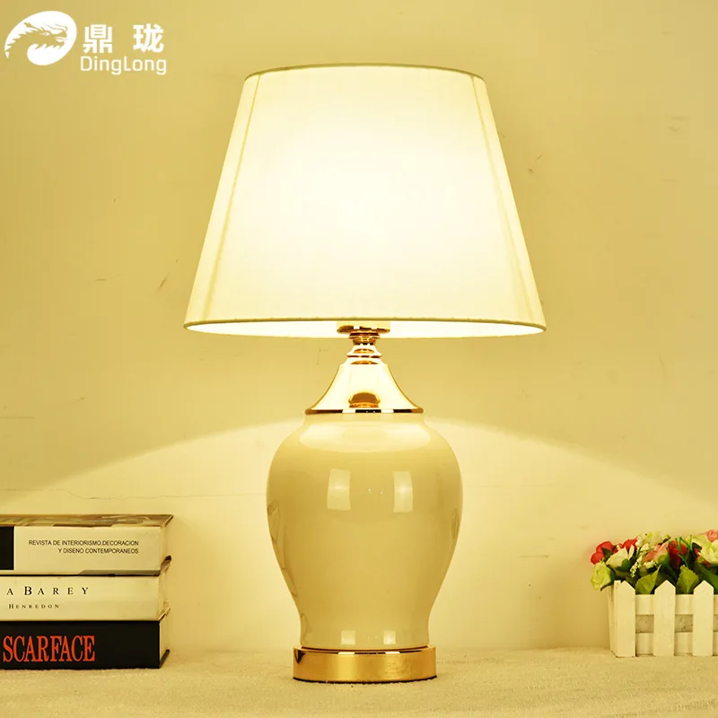 TUDA Free Shipping Decoration Ceramic Table Lamp American Country Style Bedside Eye Protection Desk E27 | Лампы и освещение