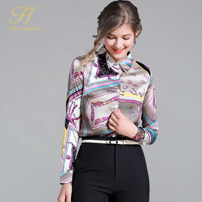 H han queen Work Blouse Women New Long Sleeve Turn Down Collar Print Blouses Plus Size Loose Office Casual Shirts Vintage Tops
H han queen Work Blouse Women New Long Sleeve Turn Down Collar Print Blouses Plus Size Loose Office Casual Shirts Vintage Tops