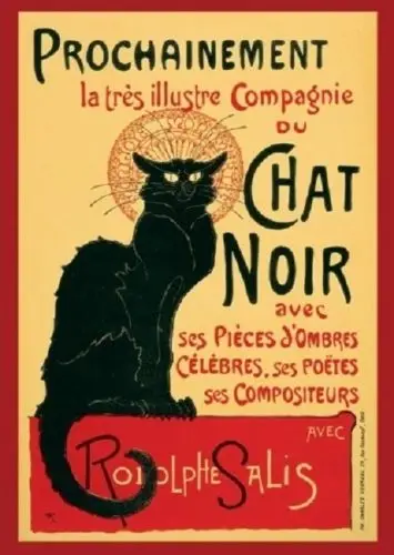 LE CHAT NOIR RODOLPHE SALIS TOUR GIANT FRENCH CAT SILK POSTER Decorative painting 24X36INCH
LE CHAT NOIR RODOLPHE SALIS TOUR GIANT FRENCH CAT SILK POSTER Decorative painting 24X36INCH