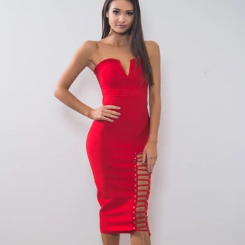 Women Bandage Dress Sexy Strapless Fashion Sexy Club V Neck Autumn Black Sleeveless Clothes Knee Length Evening Party Dress
Women Bandage Dress Sexy Strapless Fashion Sexy Club V Neck Autumn Black Sleeveless Clothes Knee Length Evening Party Dress