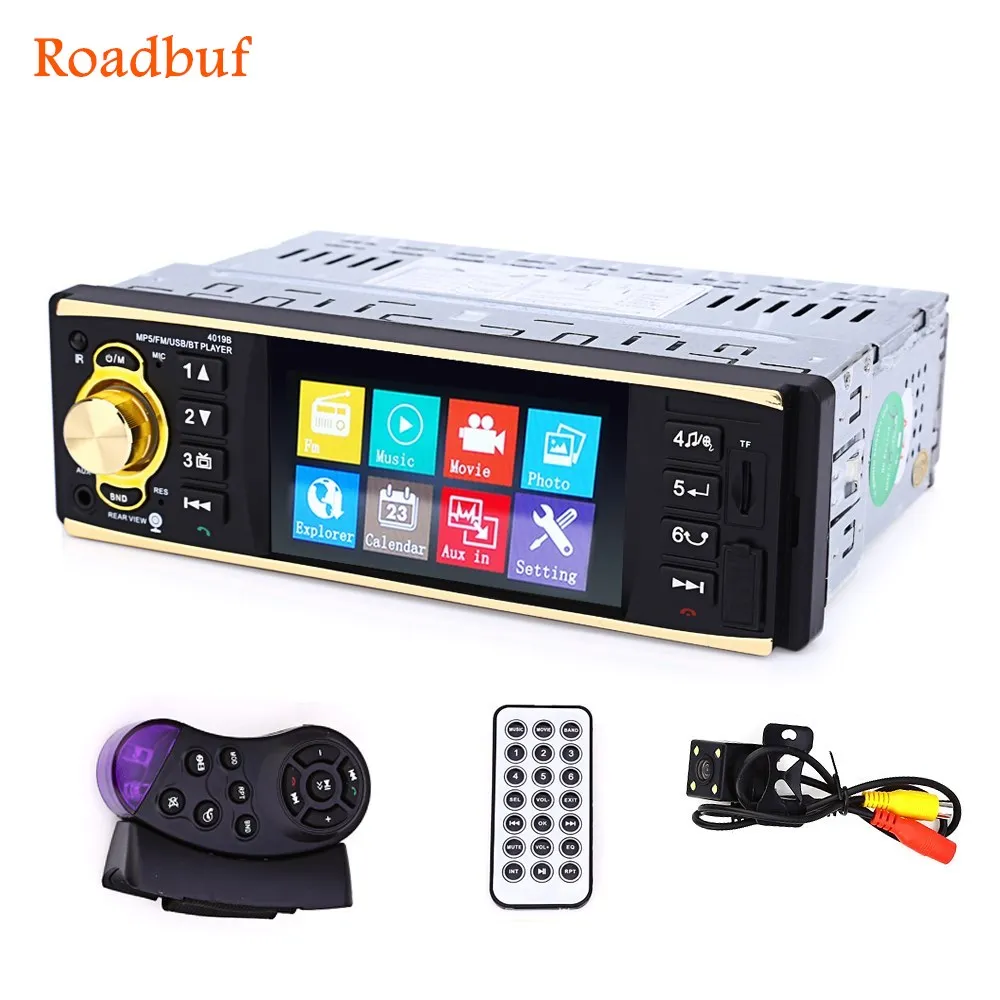 Hot sale 4019B 4.1 inch 1 Din Car Radio Audio Stereo 1Din USB AUX FM Radio Station Bluetooth with Rearview Camera Remote Control
Hot sale 4019B 4.1 inch 1 Din Car Radio Audio Stereo 1Din USB AUX FM Radio Station Bluetooth with Rearview Camera Remote Control