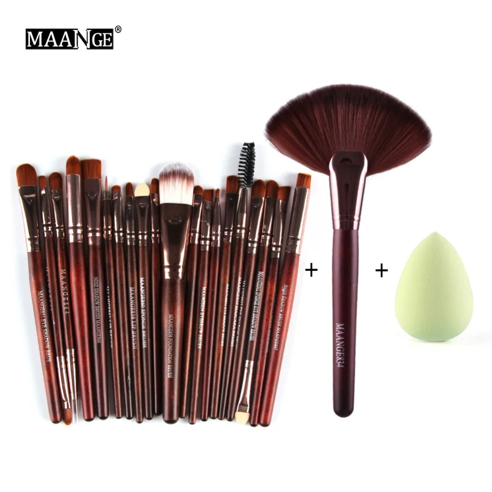MAANGE 22PCS Cosmetic Makeup Brushes Tool Set Foundation Power Eye Shadow Brow Liner Blending Contour Blush Fan face Brush Kits
MAANGE 22PCS Cosmetic Makeup Brushes Tool Set Foundation Power Eye Shadow Brow Liner Blending Contour Blush Fan face Brush Kits