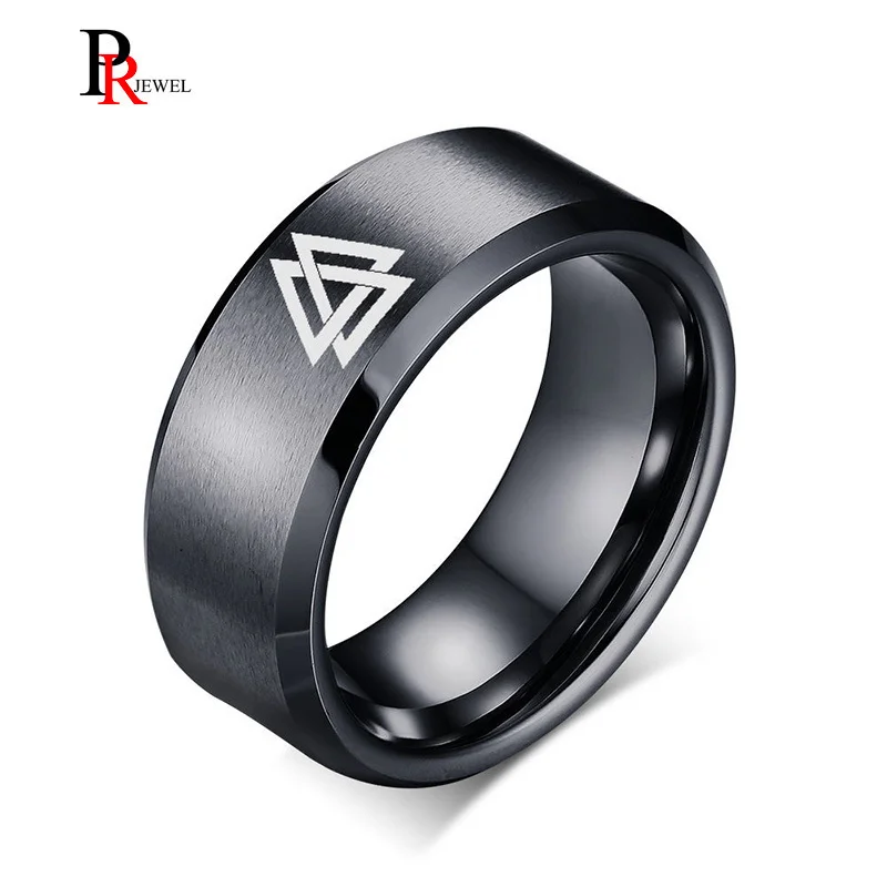 8mm Viking Rings for Men Black Stainless Steel Casual Customized Engraving Male Accessories
8mm Viking Rings for Men Black Stainless Steel Casual Customized Engraving Male Accessories