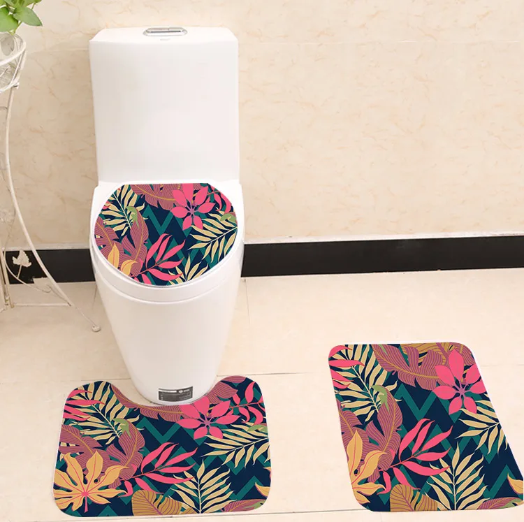 3pcs Leaves Digital Printing Toilet Sets Cover Flannel Fabric Toilet Case Non-slip Mat Bathroom Products For Home Decoration
3pcs Leaves Digital Printing Toilet Sets Cover Flannel Fabric Toilet Case Non-slip Mat Bathroom Products For Home Decoration