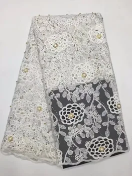2018 New nigerian french tulle lace embroidered african lace fabrics with many beads 5yards
2018 New nigerian french tulle lace embroidered african lace fabrics with many beads 5yards