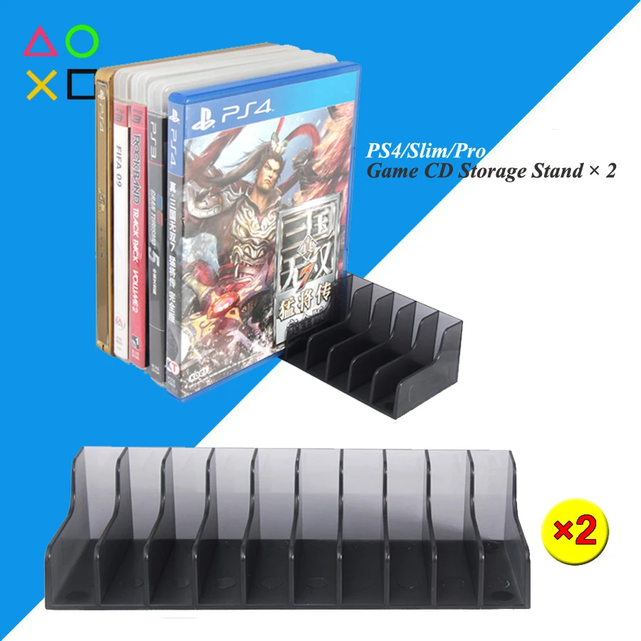 2pcs PS4/Slim/Pro 10 Game Discs Storage Stand Games Holder Bracket for Sony Playstation 4 Play Station PS 4 Accessories
2pcs PS4/Slim/Pro 10 Game Discs Storage Stand Games Holder Bracket for Sony Playstation 4 Play Station PS 4 Accessories