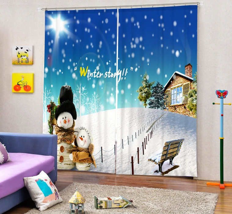 Winter story 3D Blackout Curtains Healthy non-pollution Digital Print Happy Day Fashion Bedding room Living room Hot sale
Winter story 3D Blackout Curtains Healthy non-pollution Digital Print Happy Day Fashion Bedding room Living room Hot sale