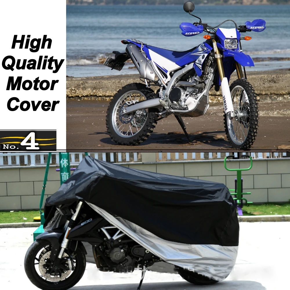 Мотоциклетный чехол для YAMAHA WR250R, водонепроницаемый, защита от УФ-лучей, от пыли и дождя, изготовлен из полиэфирной тафты
Мотоциклетный чехол для YAMAHA WR250R, водонепроницаемый, защита от УФ-лучей, от пыли и дождя, изготовлен из полиэфирной тафты