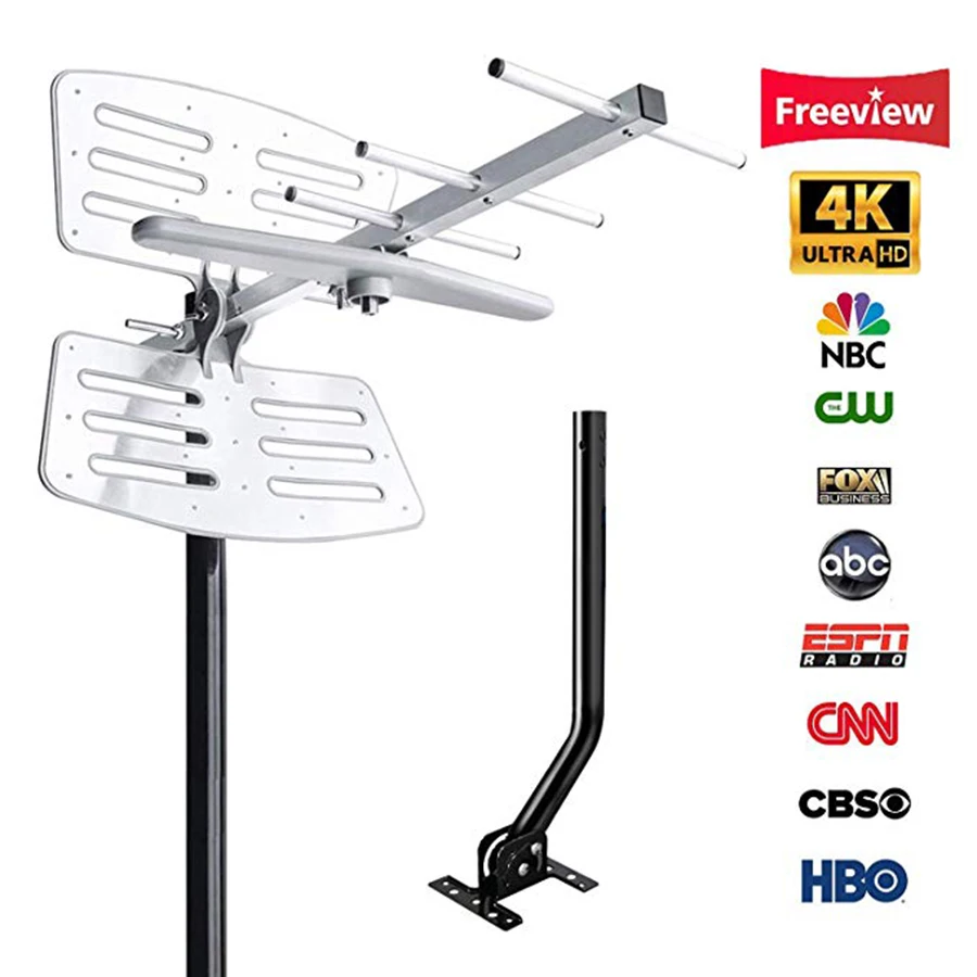 HD TV Antenna Outdoor 120 Miles Range Amplified Digital HDTV Antenna with Mount Pole & 33 Feet Coaxial Cable Support TV Receiver
HD TV Antenna Outdoor 120 Miles Range Amplified Digital HDTV Antenna with Mount Pole & 33 Feet Coaxial Cable Support TV Receiver