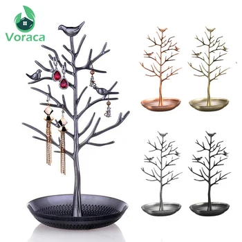 Bird Tree Jewelry Rack Bronze Metal Decorative Shelves Hanging Holder Multifunction for Earring Watch Bracelet Necklace Storage
Bird Tree Jewelry Rack Bronze Metal Decorative Shelves Hanging Holder Multifunction for Earring Watch Bracelet Necklace Storage
