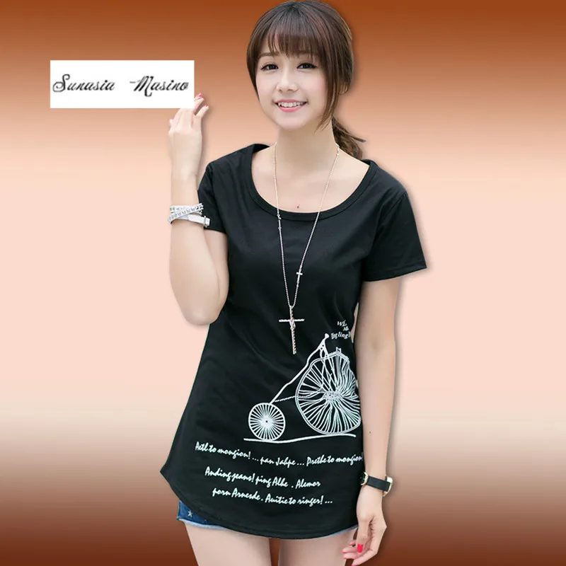 summer tops women 2017 women's shirt bicycle printing code increase bat large Korean Short Sleeved tops
summer tops women 2017 women's shirt bicycle printing code increase bat large Korean Short Sleeved tops