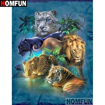 HOMFUN Full Square/Round Drill 5D DIY Diamond Painting "Animal tiger lion" Embroidery Cross Stitch 3D Home Decor Gift A16915
HOMFUN Full Square/Round Drill 5D DIY Diamond Painting "Animal tiger lion" Embroidery Cross Stitch 3D Home Decor Gift A16915