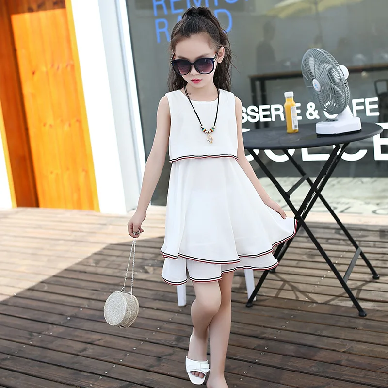 Children's Wear Summer Dress 2018 New Style Girl Stripe Chiffon Dress Summer Sleeveless and Wrinkled Sweet Bohemia Dress
Children's Wear Summer Dress 2018 New Style Girl Stripe Chiffon Dress Summer Sleeveless and Wrinkled Sweet Bohemia Dress
