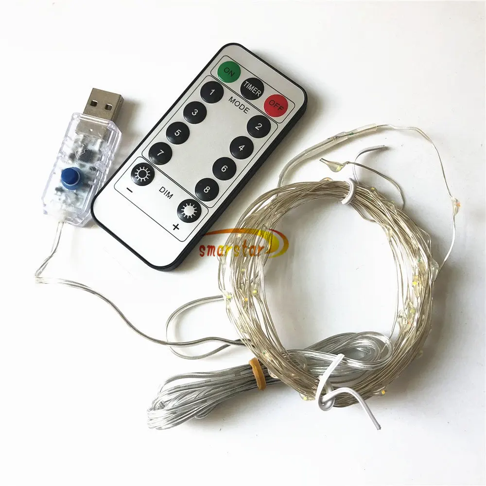 USB Plug wireless control dimming LED Silver Copper Wire Light 5m 10m LED String Fairy Light LED Romantic atmosphere lights 5V
USB Plug wireless control dimming LED Silver Copper Wire Light 5m 10m LED String Fairy Light LED Romantic atmosphere lights 5V