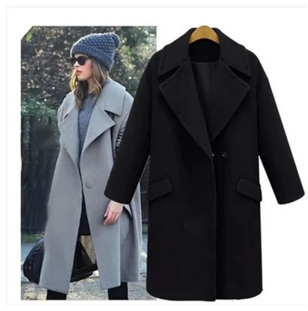 2019 Tops Women's Fashion Winter Warm Lapel Wool Coat Button Trench Loose Plus Overcoat Outwear Coat
2019 Tops Women's Fashion Winter Warm Lapel Wool Coat Button Trench Loose Plus Overcoat Outwear Coat