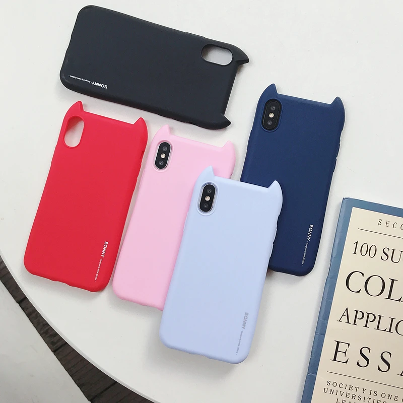 Devil Horns Cell Phone case For iPhone 11 Pro Max XR XS MAX X 6 6S 7 8 Plus Case Cute pure color Soft Silicone Mobile Phone Case
Devil Horns Cell Phone case For iPhone 11 Pro Max XR XS MAX X 6 6S 7 8 Plus Case Cute pure color Soft Silicone Mobile Phone Case