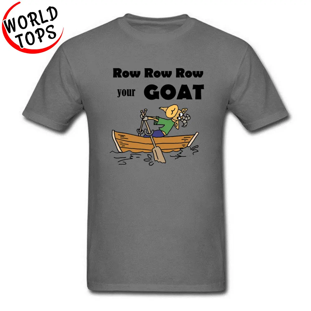 Design 2018 New Fashion Short Sleeve Cool T Shirts Pure Cotton Round Collar Young Tops Shirts Comics Tee-Shirts Summer/Fall Funny Row Row Row your Goat Cartoon carbon