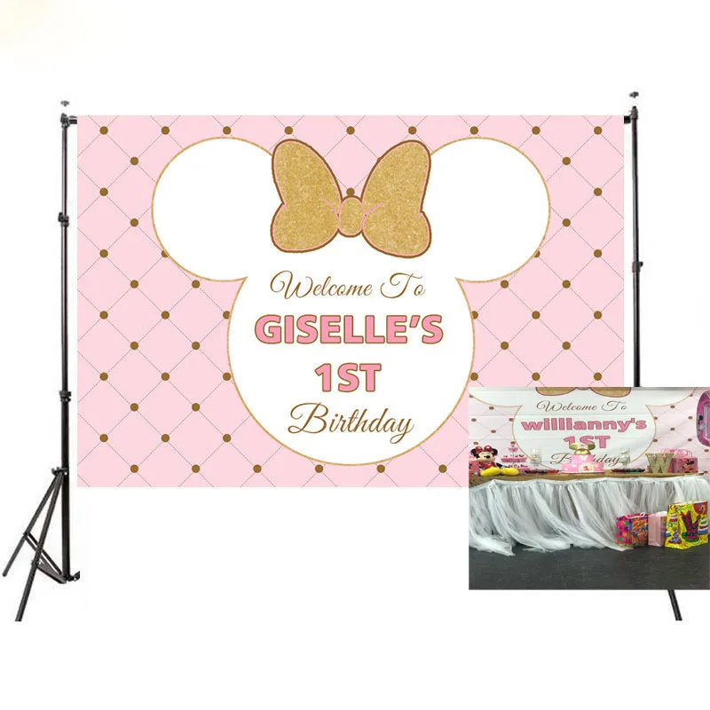 MEHOFOTO Birthday Photography Backdrop Pink Point Minnie Mouse Photo Background Printing Party Backdrop Cake Table Decorate
MEHOFOTO Birthday Photography Backdrop Pink Point Minnie Mouse Photo Background Printing Party Backdrop Cake Table Decorate