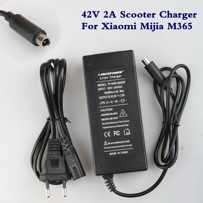 

42V 2A Electric Skatebaord Adapter Scooter Charger For Xiaomi Mijia M365 Electric Scooter Bike Accessories EU/US/AU/UK Plug