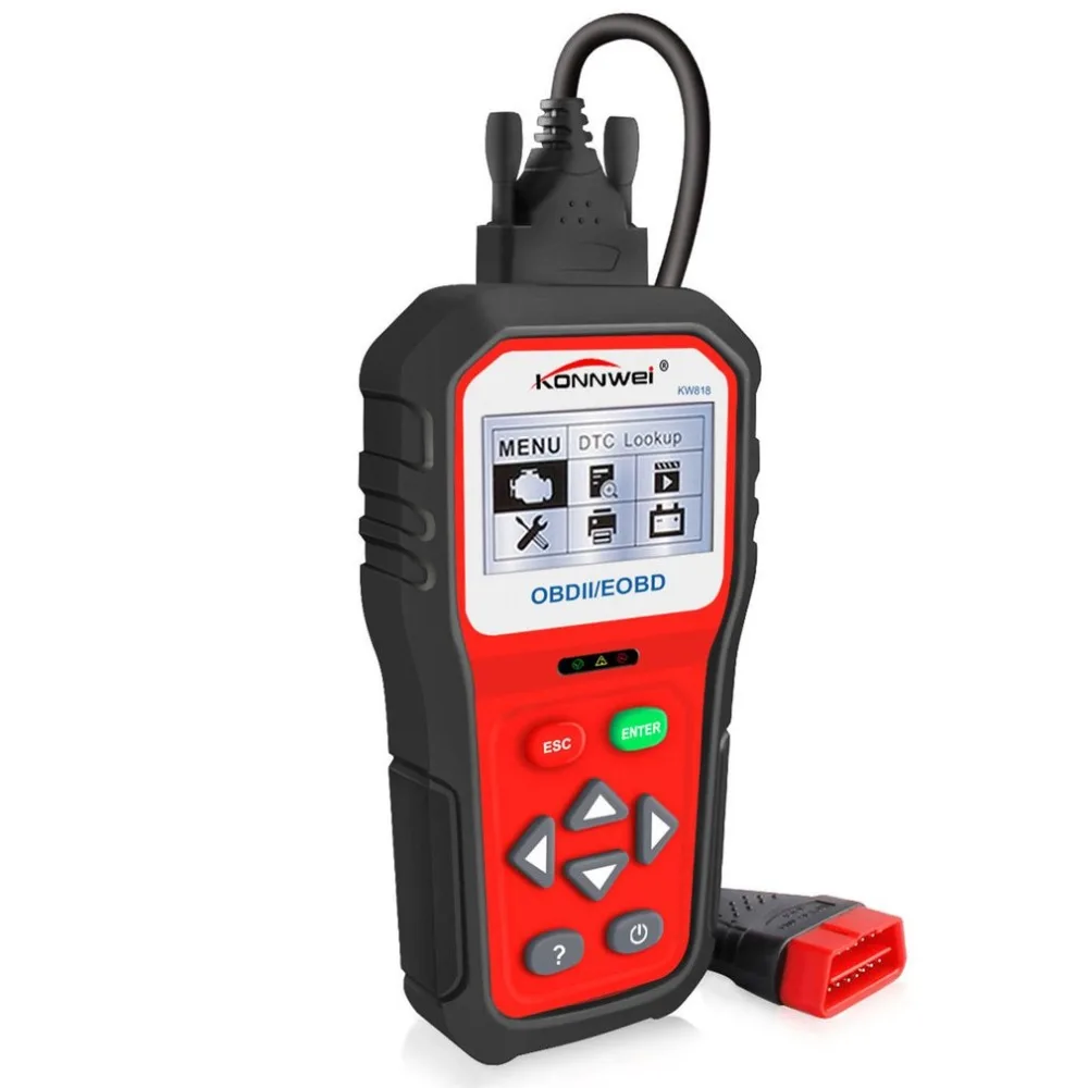 KW818 OBD2 OBDII EOBD Scanner Car Code Reader Tester Pro Diagnostic Tool For Check Engine Support OBDII Protocol Cars
KW818 OBD2 OBDII EOBD Scanner Car Code Reader Tester Pro Diagnostic Tool For Check Engine Support OBDII Protocol Cars