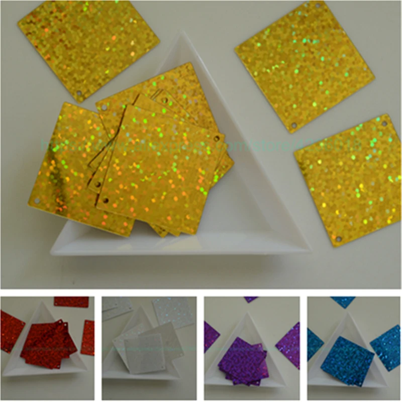 25g 30mm 1 or 2 Hole, Square Shaped PVC Loose Sequins For Crafts Paillettes Sewing Decoration Garment DIY Accessory
25g 30mm 1 or 2 Hole, Square Shaped PVC Loose Sequins For Crafts Paillettes Sewing Decoration Garment DIY Accessory