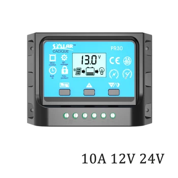 LCD Backlight 10A 12/24V Solar Panel Charger Battery PR30 Battery Controller with two USB 5V Charger
LCD Backlight 10A 12/24V Solar Panel Charger Battery PR30 Battery Controller with two USB 5V Charger