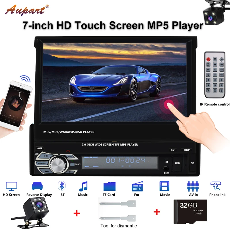 Retractable Car radio 1 din autoradio GPS navigation universal navi multimedia player 1din bluetooth 7'' touch Screen for 2 din
Retractable Car radio 1 din autoradio GPS navigation universal navi multimedia player 1din bluetooth 7'' touch Screen for 2 din