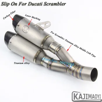 Motorcycle Exhaust Full Stystem Titanium Alloy Middle Link Pipe Laser 2 Hole Muffler Modified Slip On For Ducati Diavel 2016-17
Motorcycle Exhaust Full Stystem Titanium Alloy Middle Link Pipe Laser 2 Hole Muffler Modified Slip On For Ducati Diavel 2016-17