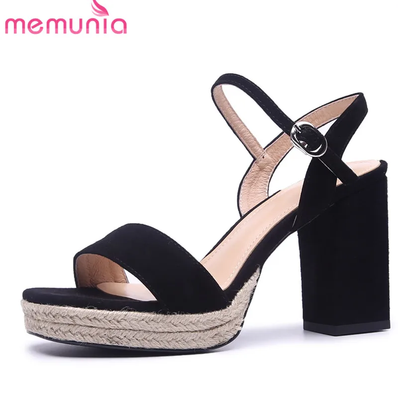 MEMUNIA 2019 new arrival women sandals suede leather summer shoes buckle high heels platform shoes solid color prom shoes woman
MEMUNIA 2019 new arrival women sandals suede leather summer shoes buckle high heels platform shoes solid color prom shoes woman