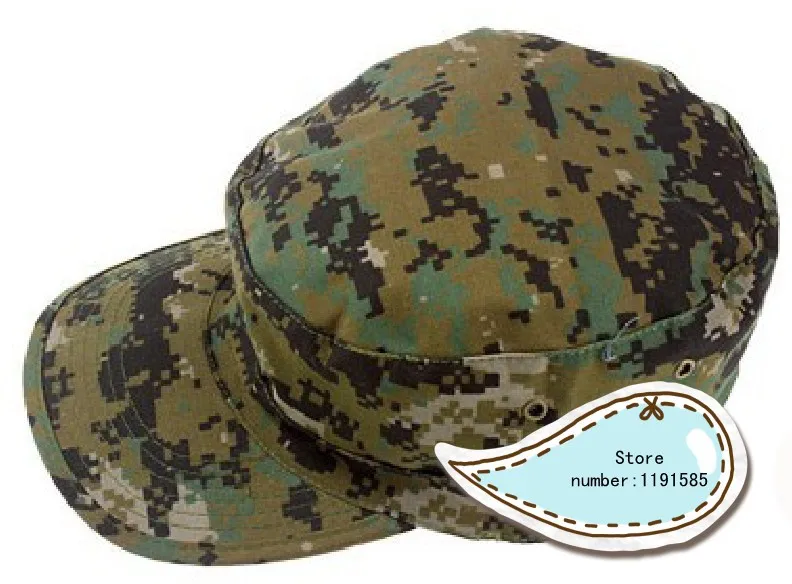 

US Military Army hats soldiers cadet sun-shading outdoor riding sun cap Digital Woodland Camo