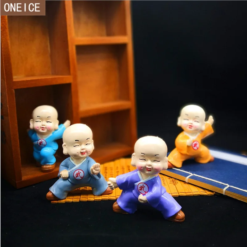 New 4 pieces of small monk sculpture resin mini Buddha statue home decoration accessories multicolor Kungfu little monk statue
New 4 pieces of small monk sculpture resin mini Buddha statue home decoration accessories multicolor Kungfu little monk statue