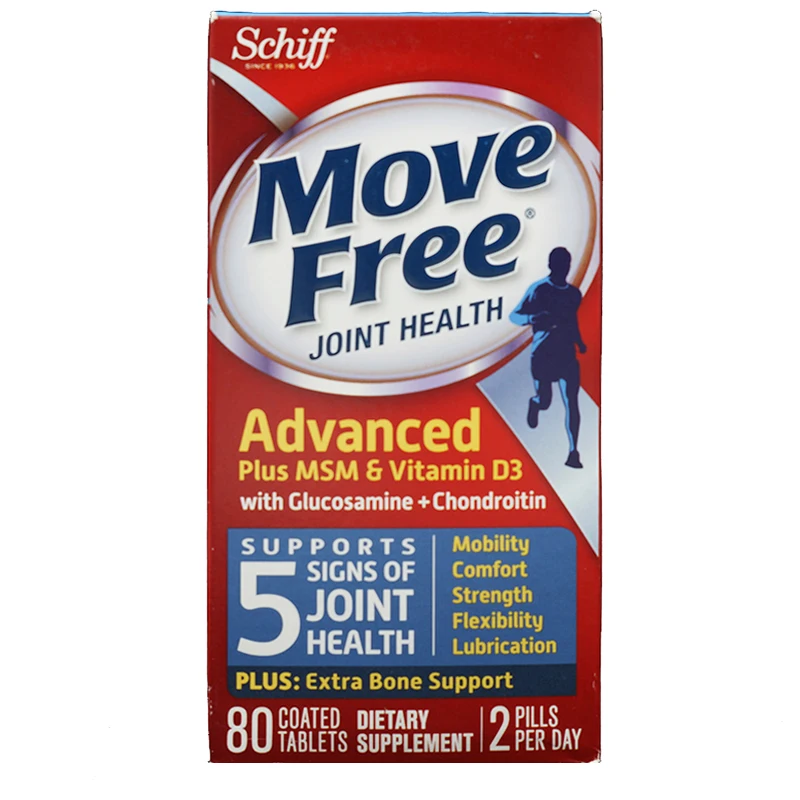 Free Shipping Move Free Advanced plus MSM Vitamin D3 with Glucosamine Chondroitin 80 pcs
Free Shipping Move Free Advanced plus MSM Vitamin D3 with Glucosamine Chondroitin 80 pcs