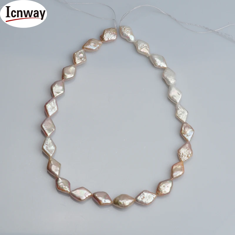 Natural AA rhombus pink Freshwater Pearl 10*14mm 15inches DIY necklace bracelet earring FreeShipping Wholesale 
Natural AA rhombus pink Freshwater Pearl 10*14mm 15inches DIY necklace bracelet earring FreeShipping Wholesale