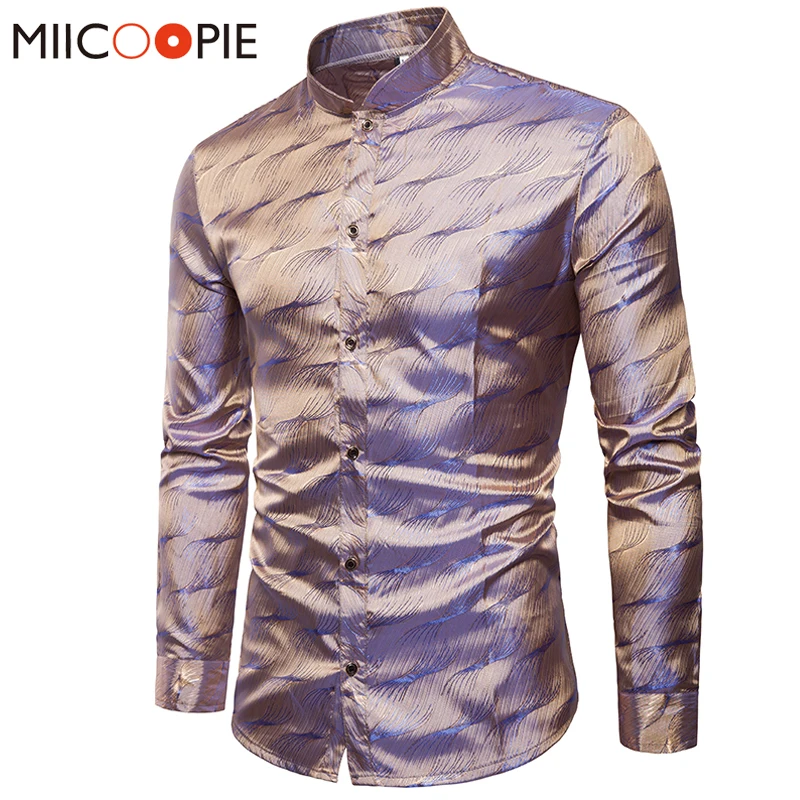 Mens Trend Night Club Wear Coated Metallic Gold Shirts Party Shiny Long Sleeves Dress Shirts Men Tuxedo Shirt Chemise Homme XXXL
Mens Trend Night Club Wear Coated Metallic Gold Shirts Party Shiny Long Sleeves Dress Shirts Men Tuxedo Shirt Chemise Homme XXXL