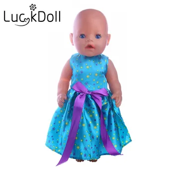 LUCKDOLL Blue Purple Bow Dress Fit 18 Inch American 43cm Baby Doll Clothes Accessories,Girls Toys,Generation,Birthday Gift
LUCKDOLL Blue Purple Bow Dress Fit 18 Inch American 43cm Baby Doll Clothes Accessories,Girls Toys,Generation,Birthday Gift