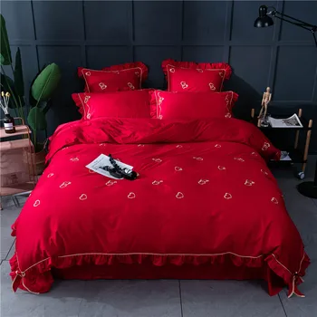 Girls Cute Princess Red Pink Bedding set Egyptian Cotton Queen King size Crown Embroidery Bed set Quilt/Duvet cover Bedsheet 40
Girls Cute Princess Red Pink Bedding set Egyptian Cotton Queen King size Crown Embroidery Bed set Quilt/Duvet cover Bedsheet 40