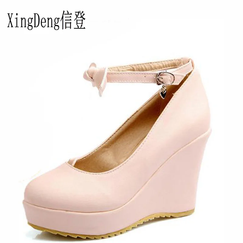 Spring Autumn Women Suede Round Toe Sweet Party High Heel Shoes Fashion Ladies Platform Wedge Bow Ties Pumps Size 34-39
Spring Autumn Women Suede Round Toe Sweet Party High Heel Shoes Fashion Ladies Platform Wedge Bow Ties Pumps Size 34-39