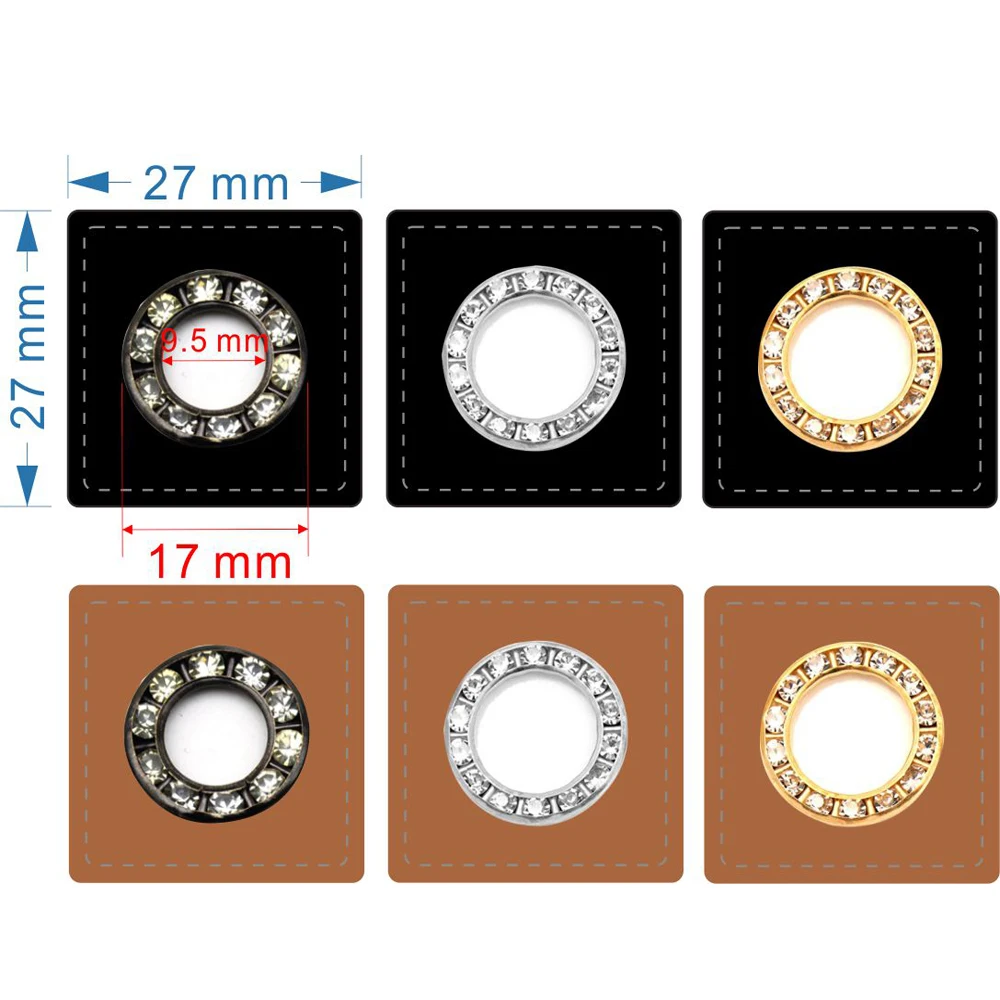30pcs/lot 27mm square black/brown PU leather sew on Badges patch + 17mm metal brass glass rhinestone grommets eyelets 9mm hole
30pcs/lot 27mm square black/brown PU leather sew on Badges patch + 17mm metal brass glass rhinestone grommets eyelets 9mm hole