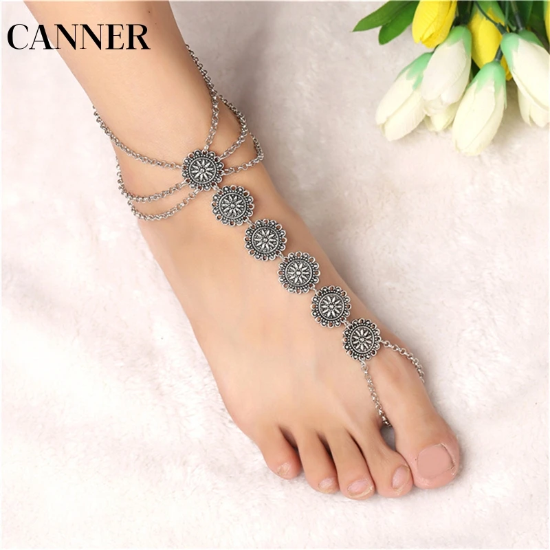 CANNER Boho Summer Vintage Ankle Bracelet Round Carving Flower Coins Anklet Barefoot Sandals Foot Jewelry Anklets For Women R4
CANNER Boho Summer Vintage Ankle Bracelet Round Carving Flower Coins Anklet Barefoot Sandals Foot Jewelry Anklets For Women R4