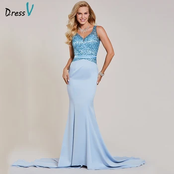 Dressv blue v neck evening dress sweep train mermaid beading wedding party formal dress trumpet sequins evening dresses
Dressv blue v neck evening dress sweep train mermaid beading wedding party formal dress trumpet sequins evening dresses