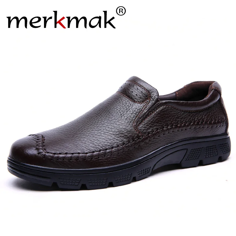 Merkmak New Brand Casual Men Genuine Leather Loafers Shoes Plus Size 37-50 Handmade Moccasins Shoes Men Flats Hot Sale
Merkmak New Brand Casual Men Genuine Leather Loafers Shoes Plus Size 37-50 Handmade Moccasins Shoes Men Flats Hot Sale