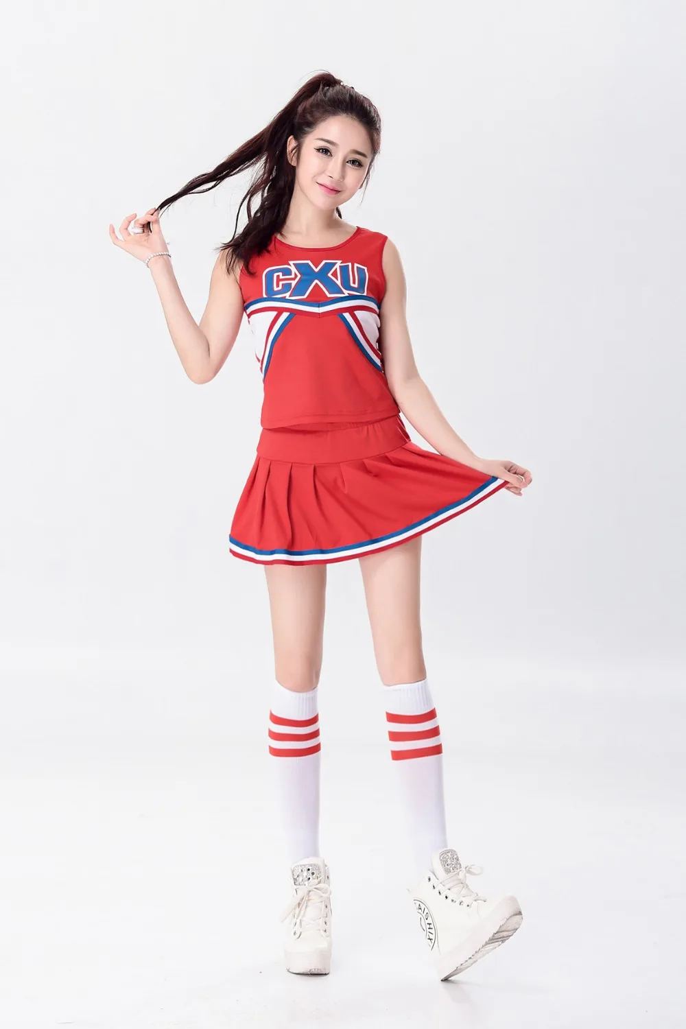 Cheerleader Costume Women Football Baby Lady Cheerleading Costumes Boys Girls Stage Performance Dresses Men Kids Adults Uniforms (24)