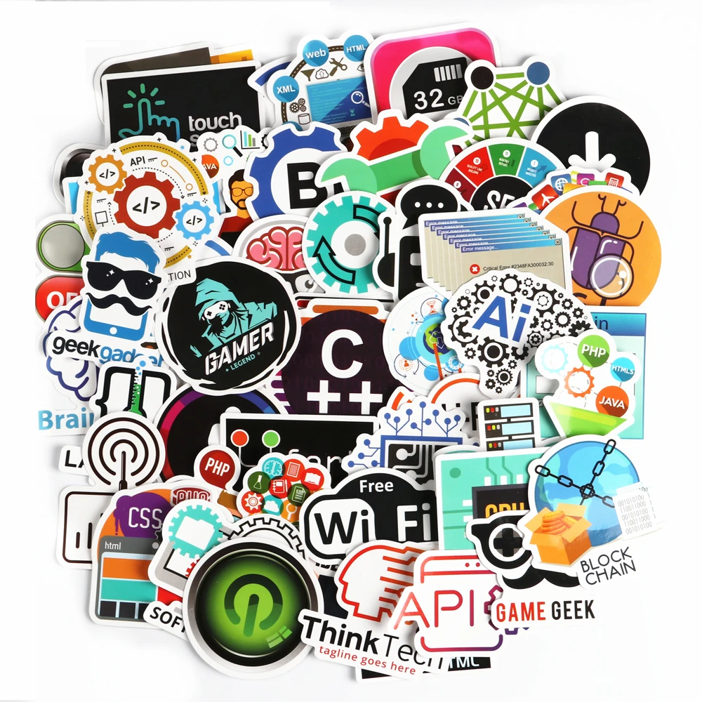 50 PCS Programming Language Stickers IT Internet Html Software Waterproof Sticker for Geek Hacker Developer to DIY Laptop Phone
50 PCS Programming Language Stickers IT Internet Html Software Waterproof Sticker for Geek Hacker Developer to DIY Laptop Phone