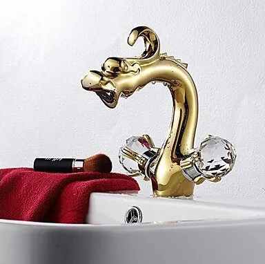 Retro Golden plated Chinese Dragon Faucet Bathroom Basin sink Mixer Tap Noble Gorgeous
Retro Golden plated Chinese Dragon Faucet Bathroom Basin sink Mixer Tap Noble Gorgeous
