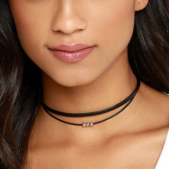 Newest fashion jewelry accessories alloy with silver plated Tube collar Double layer necklace for couple lovers' N213
Newest fashion jewelry accessories alloy with silver plated Tube collar Double layer necklace for couple lovers' N213